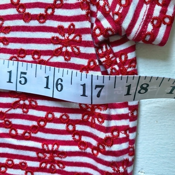 Anthropologie Postmark red embroidered eyelet tee shirt NWT - Picture 11 of 13